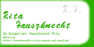 rita hauszknecht business card